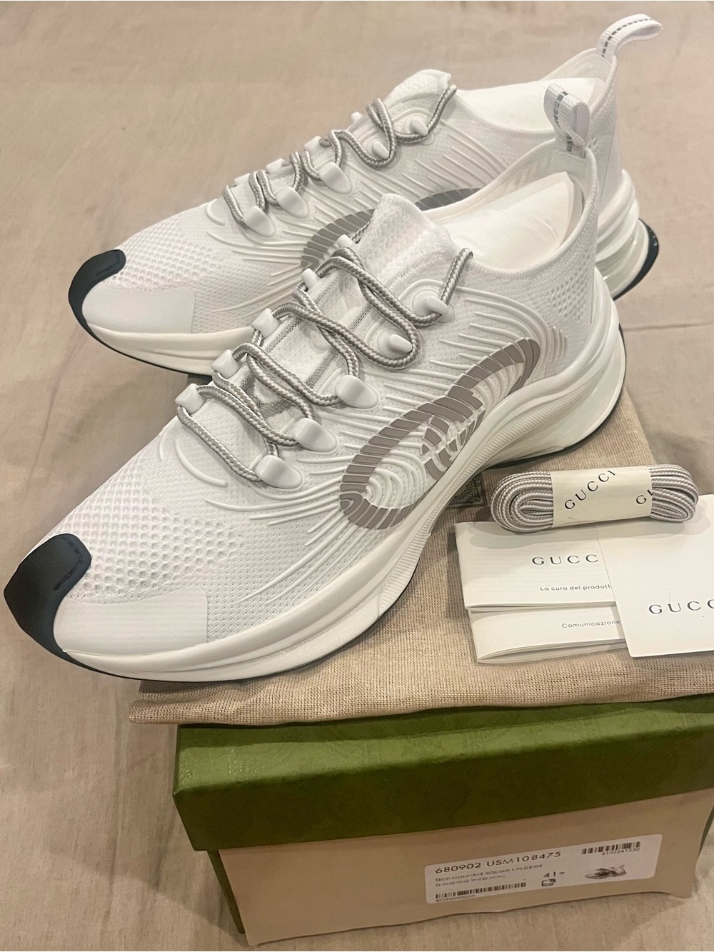 Gucci $1350 GG Logo Technical Multi Wave Run Sneaker